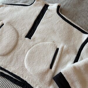 FP Movement by Free People Cream and Black - Mountain High Fleece